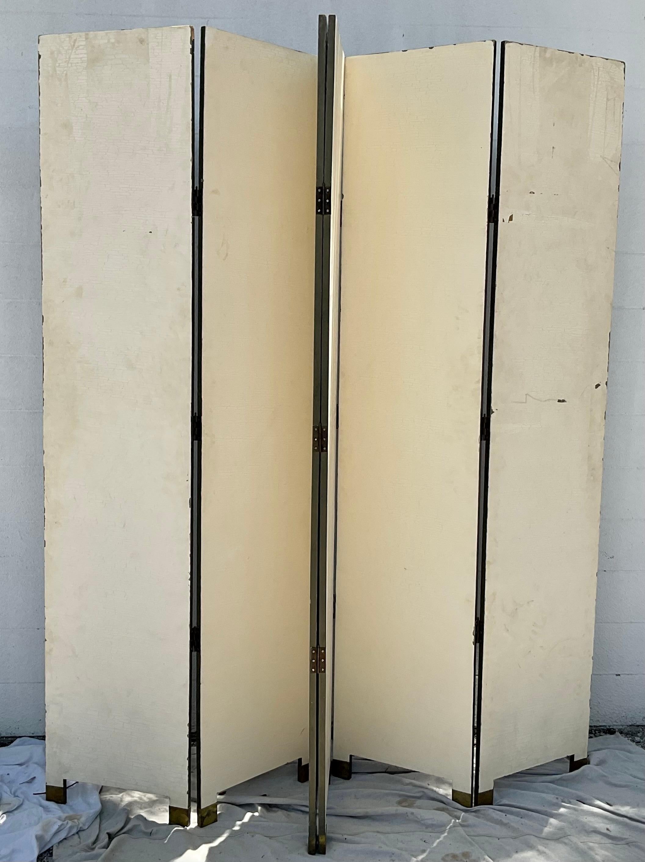 Stunning Art Deco Style Six Panel Screen For Sale 5