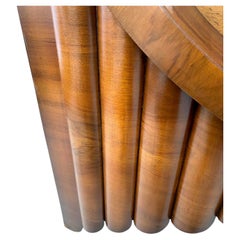 Impresionante "Rocket Cabinet" de nogal Art Decó, Vitrina, Inglés, c1930