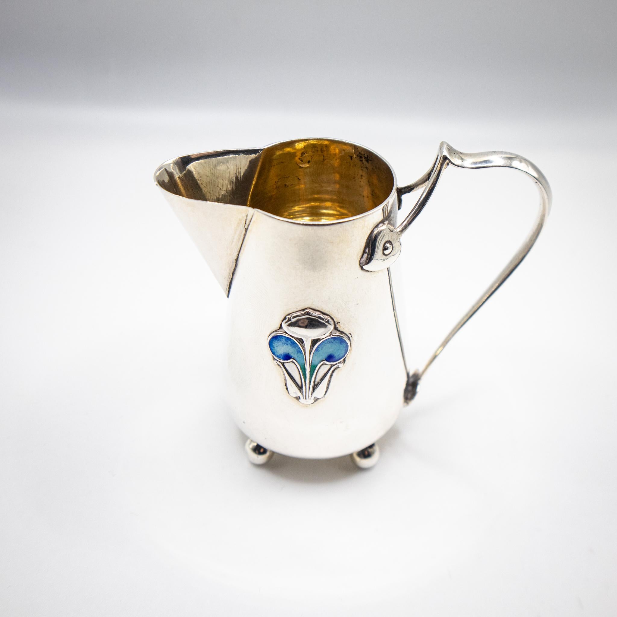Stunning Art Nouveau Silver Bachelor Trio In Good Condition For Sale In Newark, GB