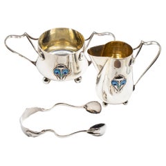 Used Stunning Art Nouveau Silver Bachelor Trio