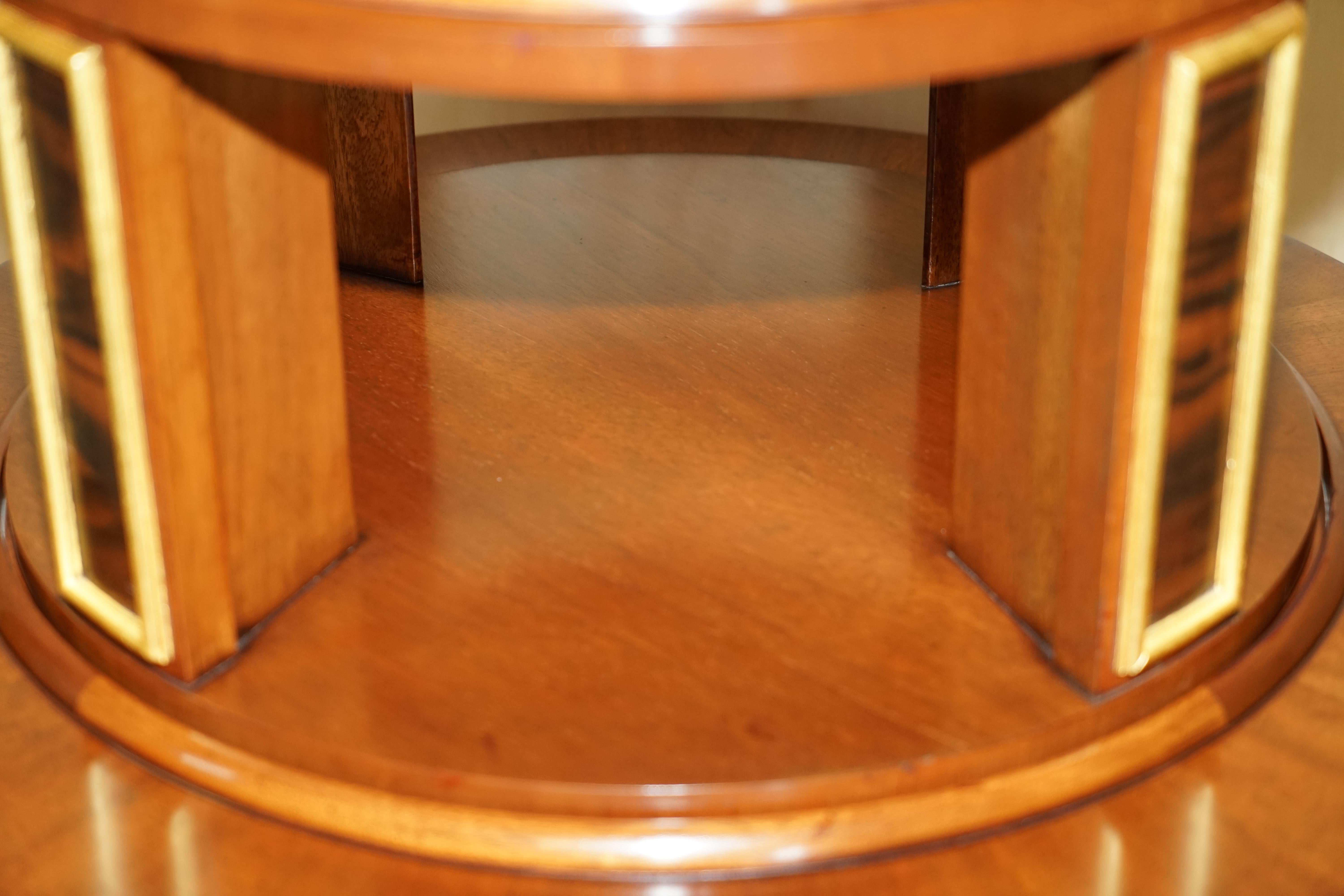 STUNNiNG Arthur Brett SATINWOOD WALNUT REVOLVING BOOKCASE TABLE LION'S PAW FEEt in vendita 4