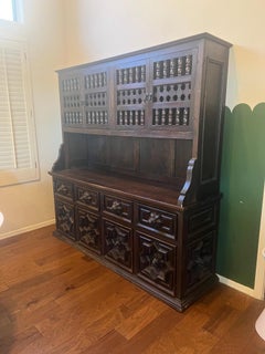 Stunning Artisan Handcrafted by Artes De Mexico Rustic Buffet Cabinet Antique