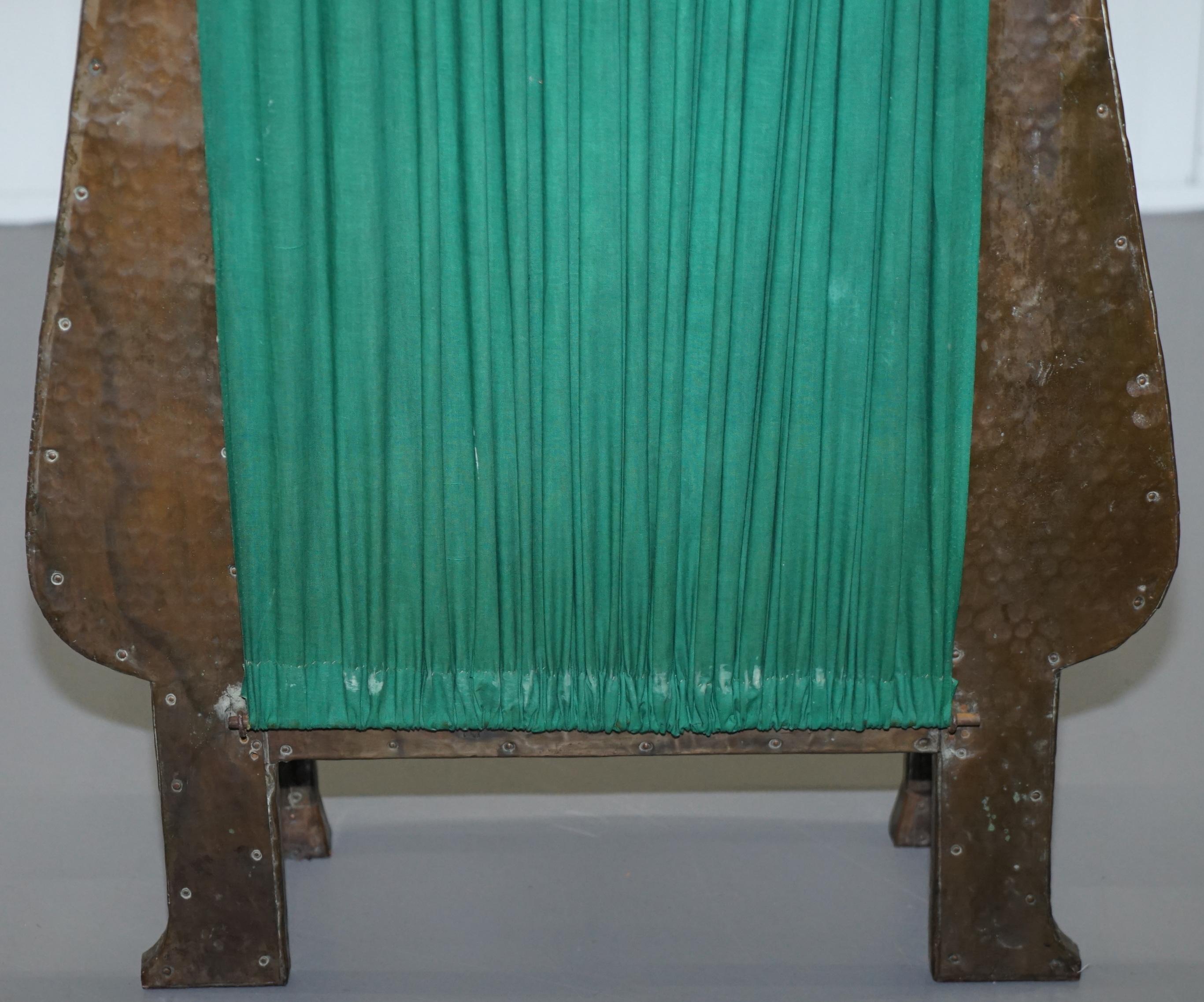 Stunning Arts and Crafts Liberty's London Hand Hammed Copper Fire Screen Rare 6