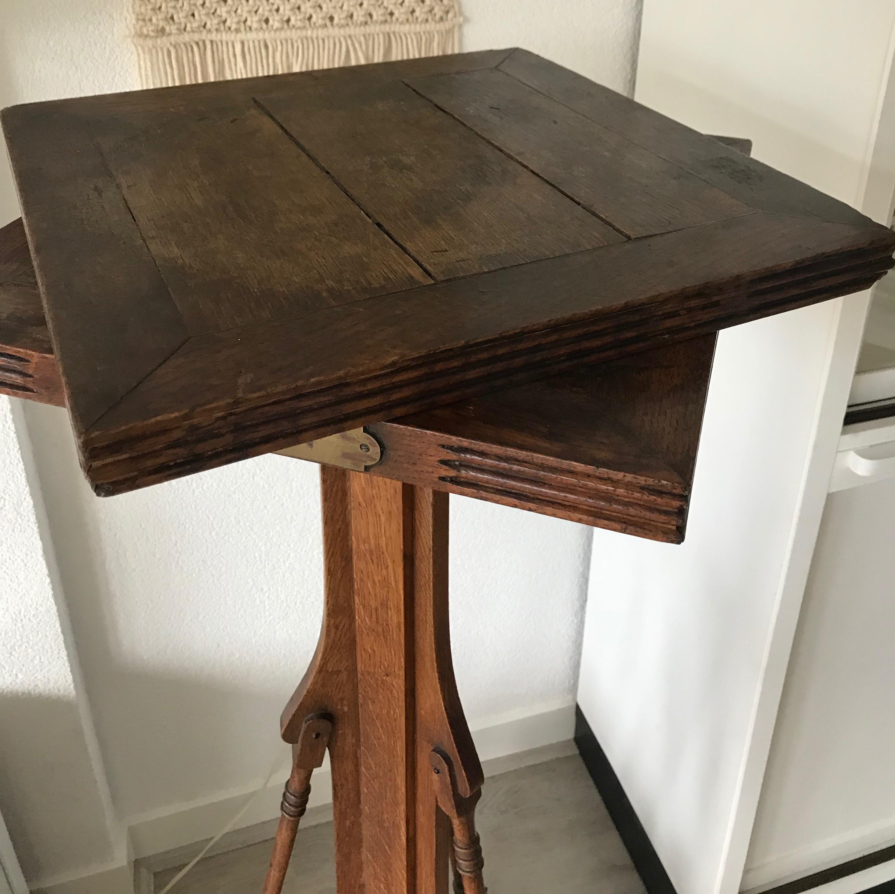 Stunning Arts & Crafts Oak Sculpture Stand / Sculptors Studio Gallery Display 5