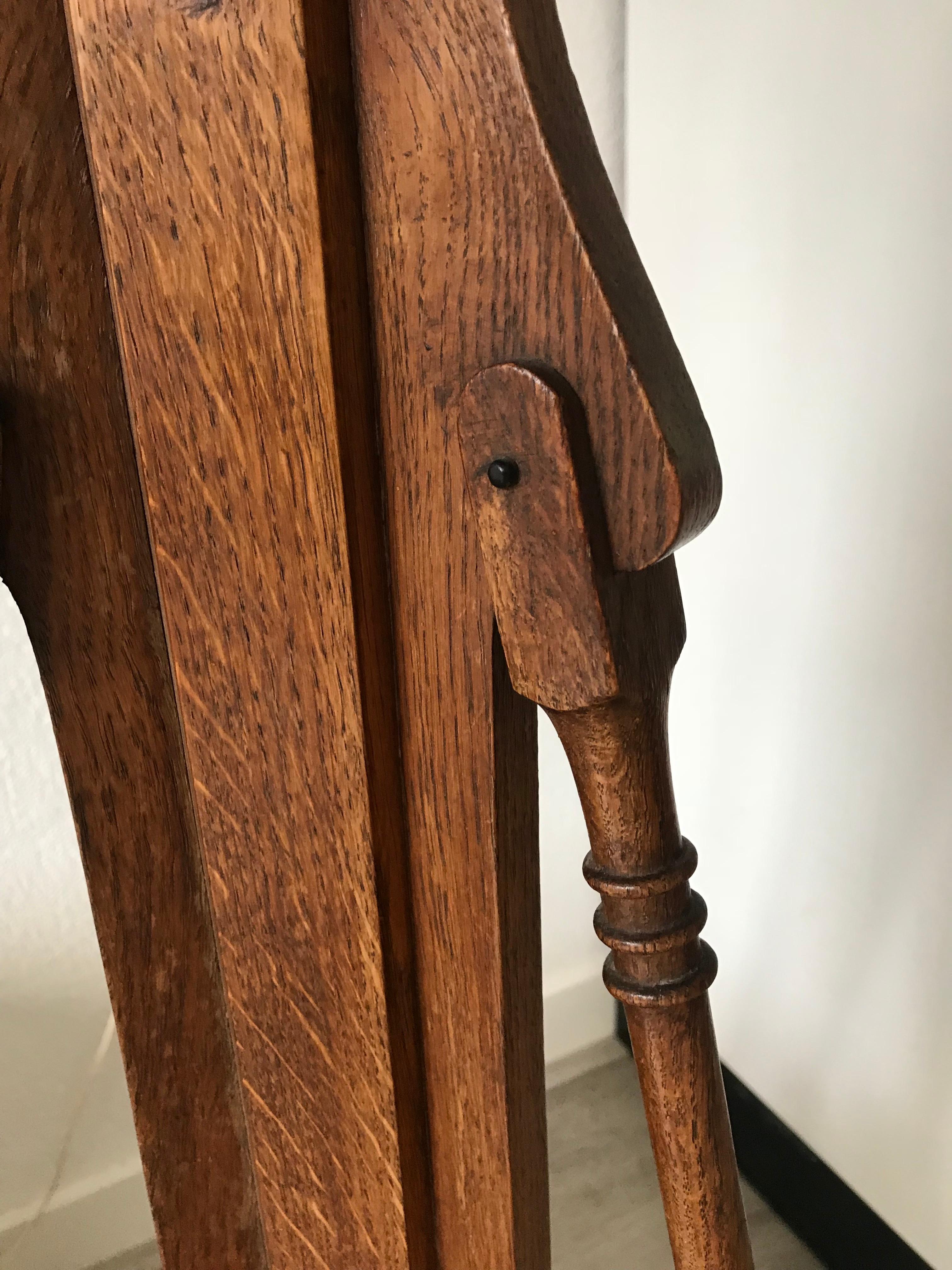 Stunning Arts & Crafts Oak Sculpture Stand / Sculptors Studio Gallery Display 8