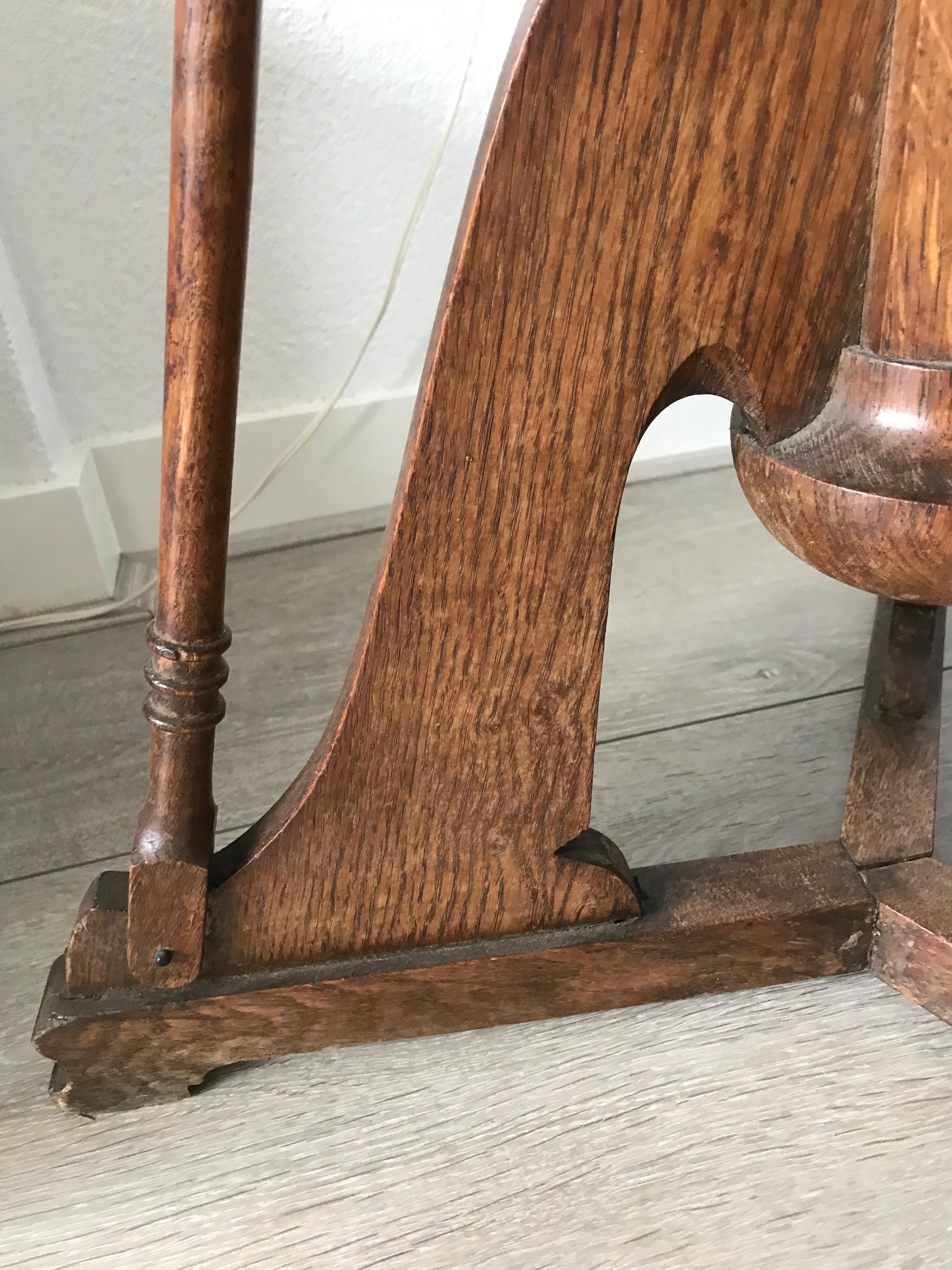 Stunning Arts & Crafts Oak Sculpture Stand / Sculptors Studio Gallery Display 11