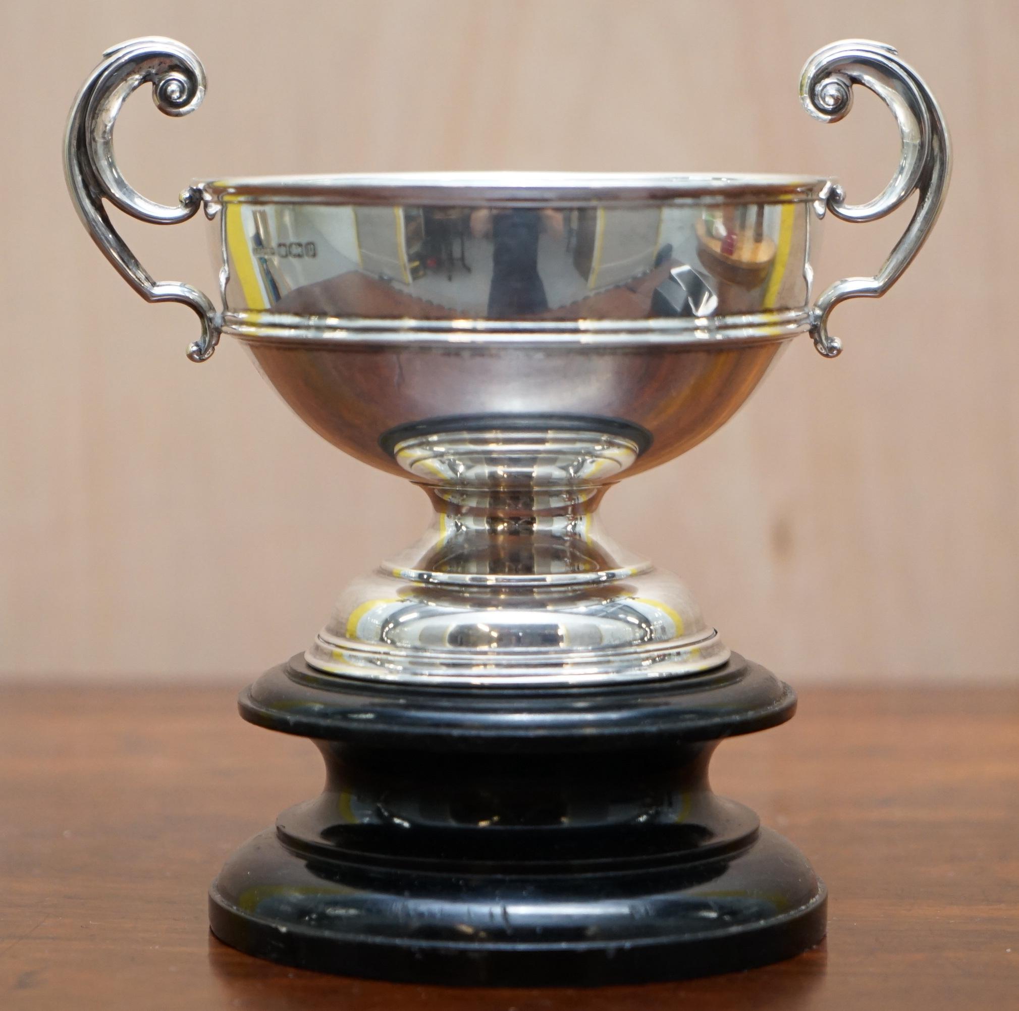 We are delighted to offer for sale this stunning Asprey & Co LTD London Sterling silver fully hallmarked 1907 trophy cup on base 

A good looking and decorative trophy, fully hallmarked with the serial number, then the sideways facing Lion for