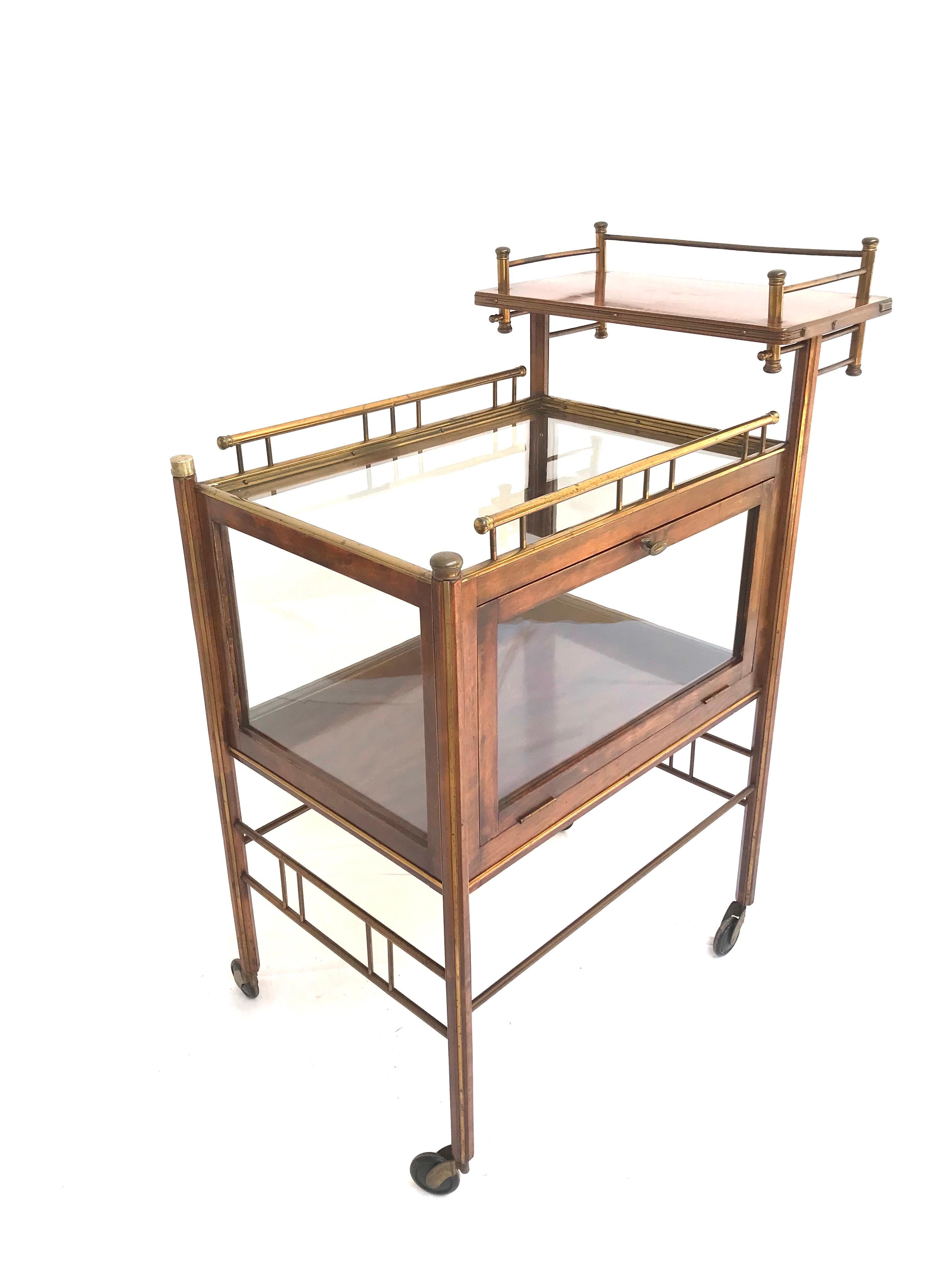 wooden drink trolley