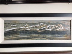 Stunning Autumn Greens Extraordinary Natural Stone Painting, One-of-a- Kind