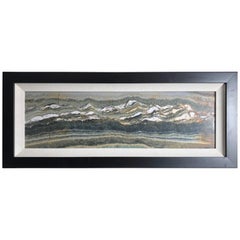 Stunning Autumn Greens Extraordinary Natural Stone Painting, One-of-a- Kind