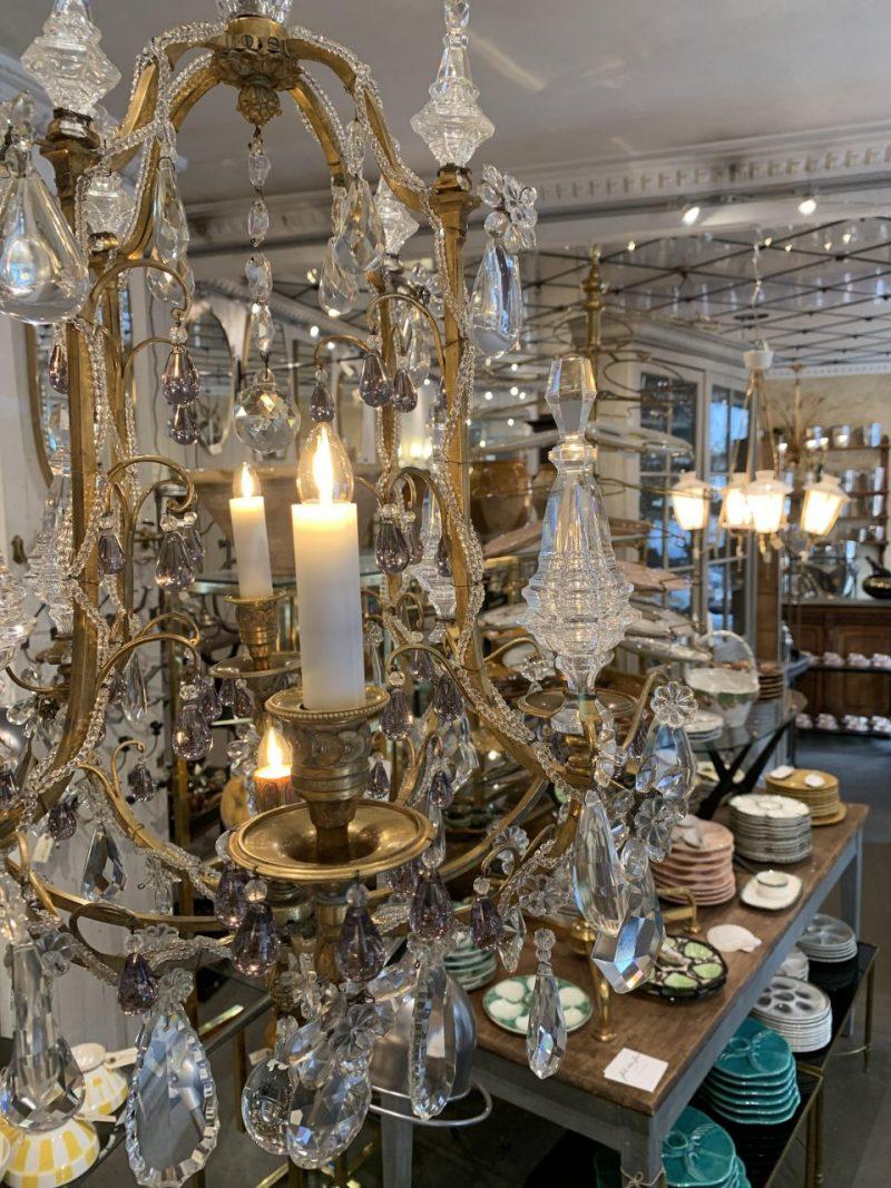 French Stunning Baccarat Chandelier, France, 1920s For Sale