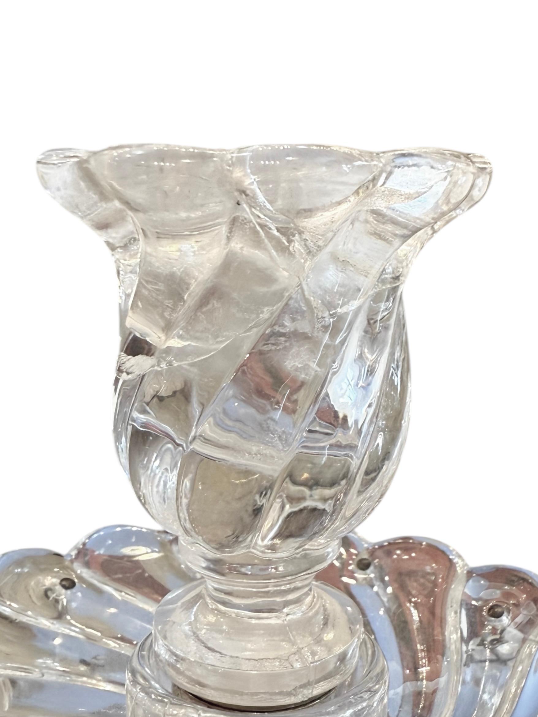 20ième siècle Stunning Baccarat Style Luster Candlestick en vente