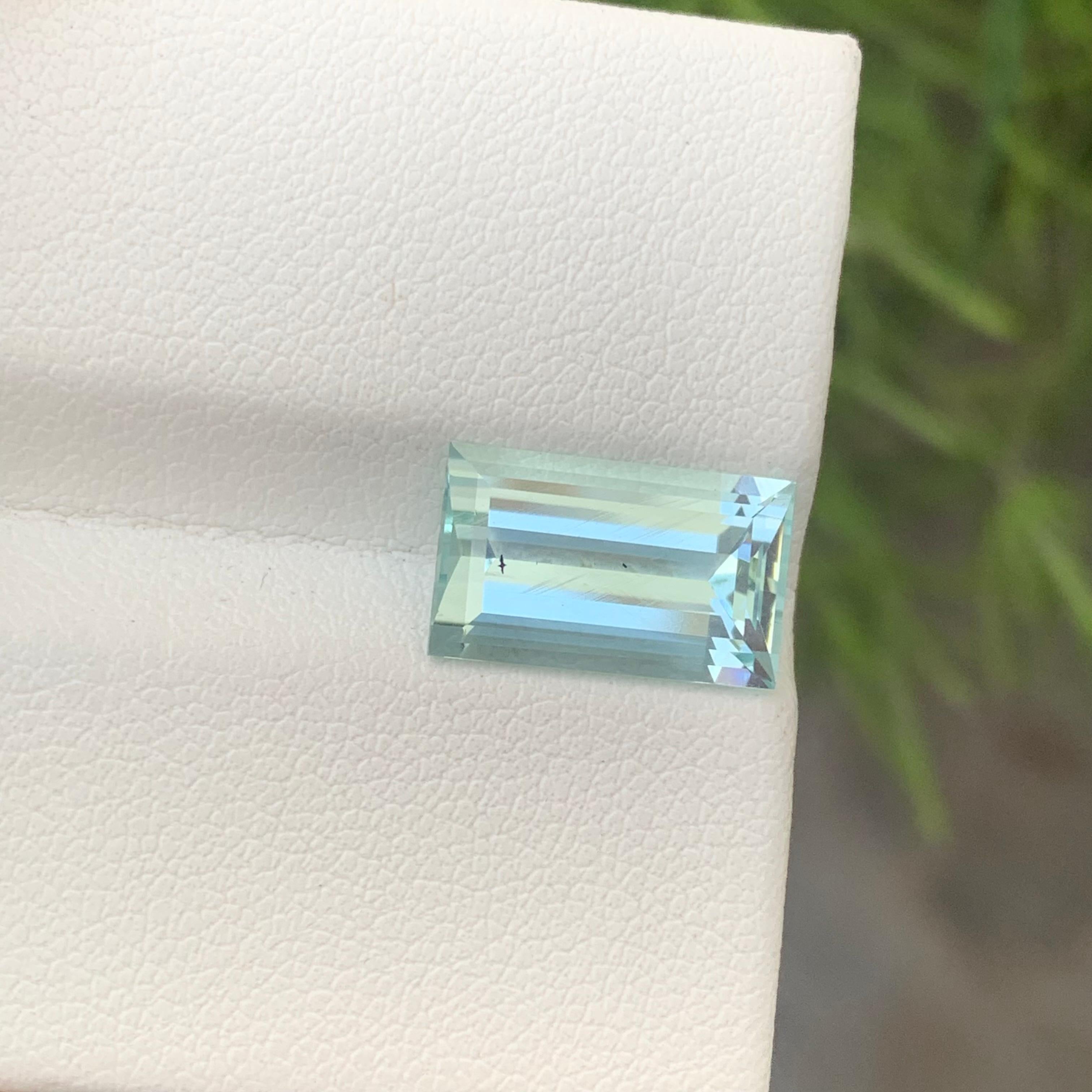 Gemstone Type : Aquamarine
Weight : 4.10 Carats
Dimensions : 13x7.9x5.4m
Clarity : Eye Clean
Origin : Pakistan
Shape: Baguette
Color: Light Blue
Certificate: On Demand
Birthstone Month: March
It has a shielding effect on your energy field and has