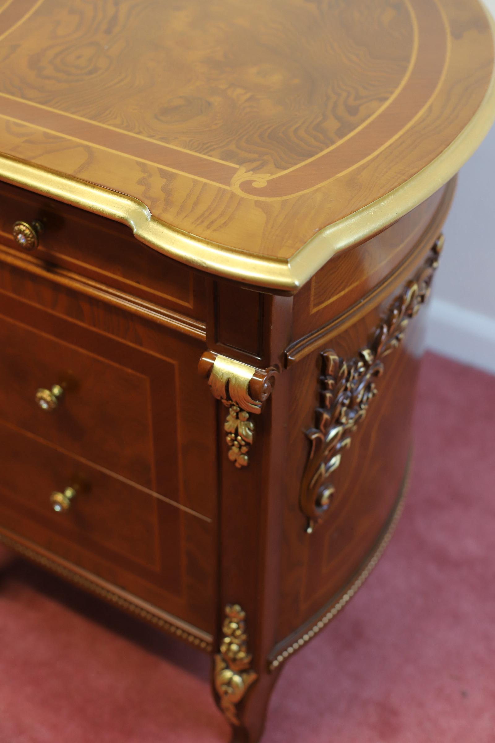 Stunning Barnini Oseo Empire-Style Demi Lune Regenza Desk RRP €6200 In Good Condition For Sale In Crawley, GB