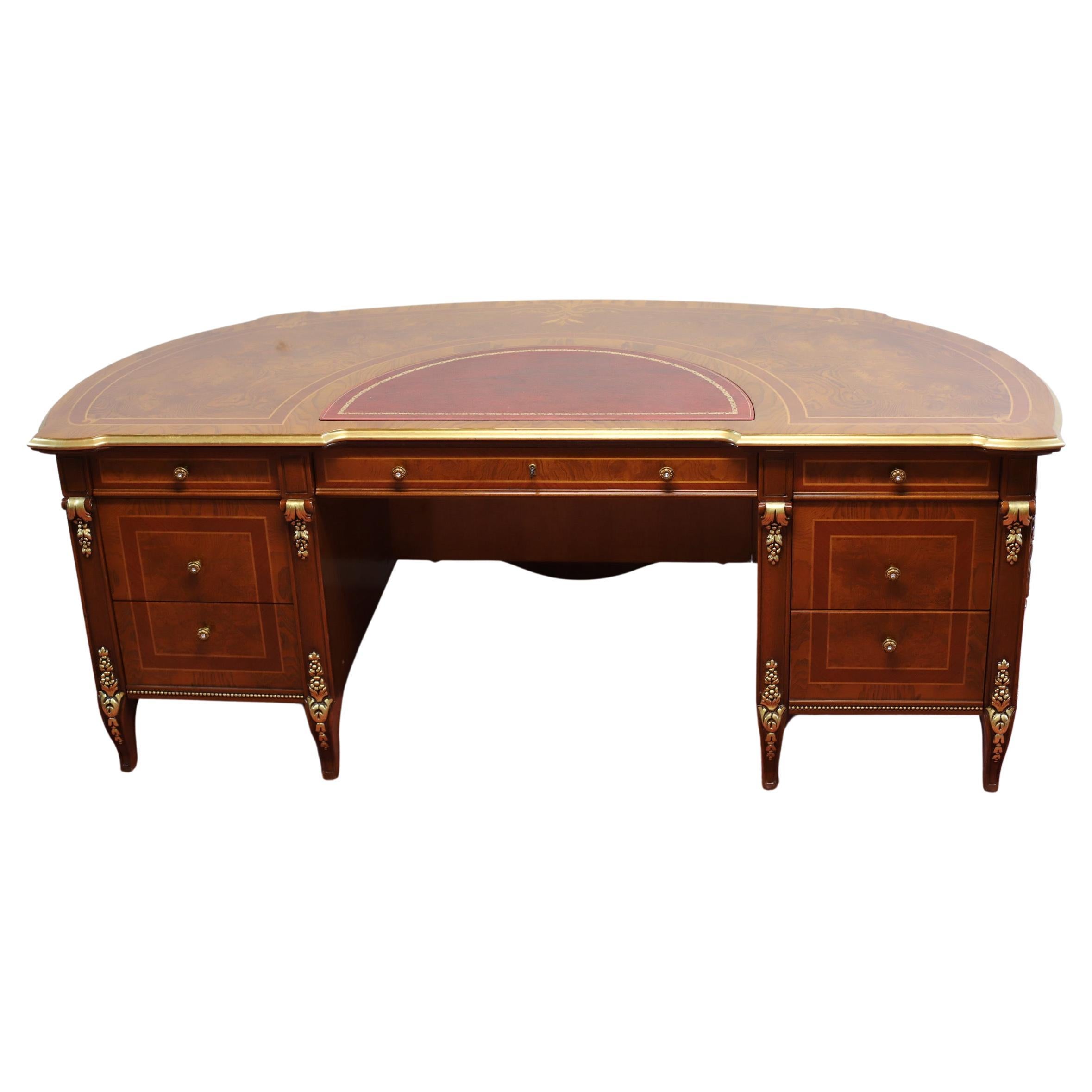 Superbe bureau de style Empire Barnini Oseo Demi Lune Regenza RRP €6200 en vente