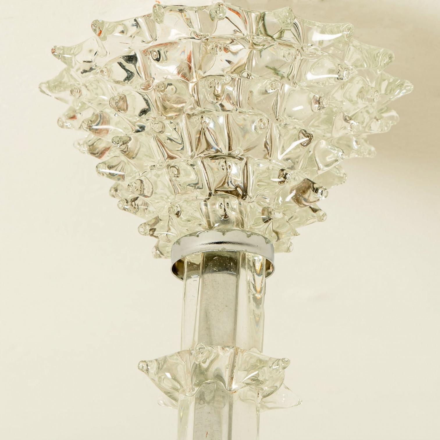 Impresionante araña de cristal cáliz Barovier & Toso de 6 brazos, Italia 1990 en venta 3