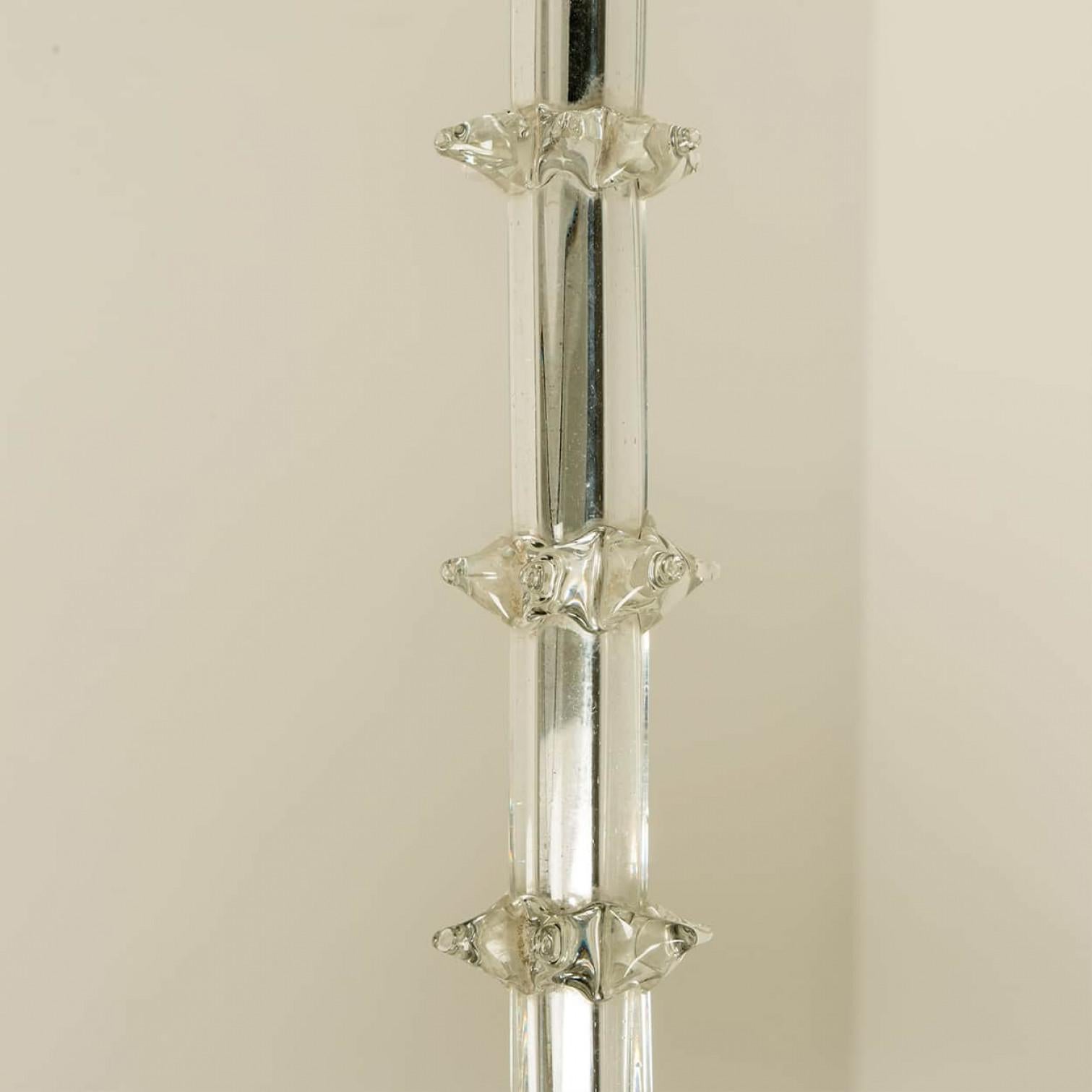 Stunning Barovier & Toso Chalice Glass Chandelier 6 arms, Italy 1990 For Sale 4