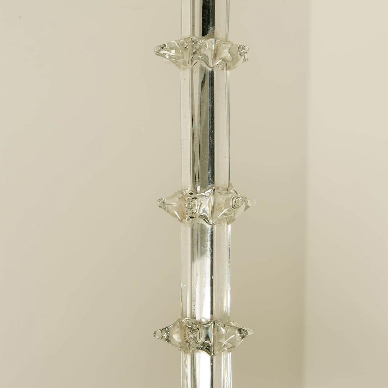 Stunning Barovier & Toso Chalice Glass Chandelier 6 arms, Italy 1990 For Sale 4