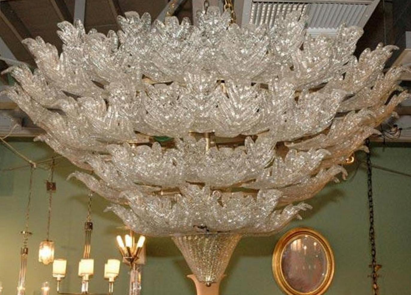 Stunning Barovier & Tosso Chandelier In Good Condition For Sale In Los Angeles, CA