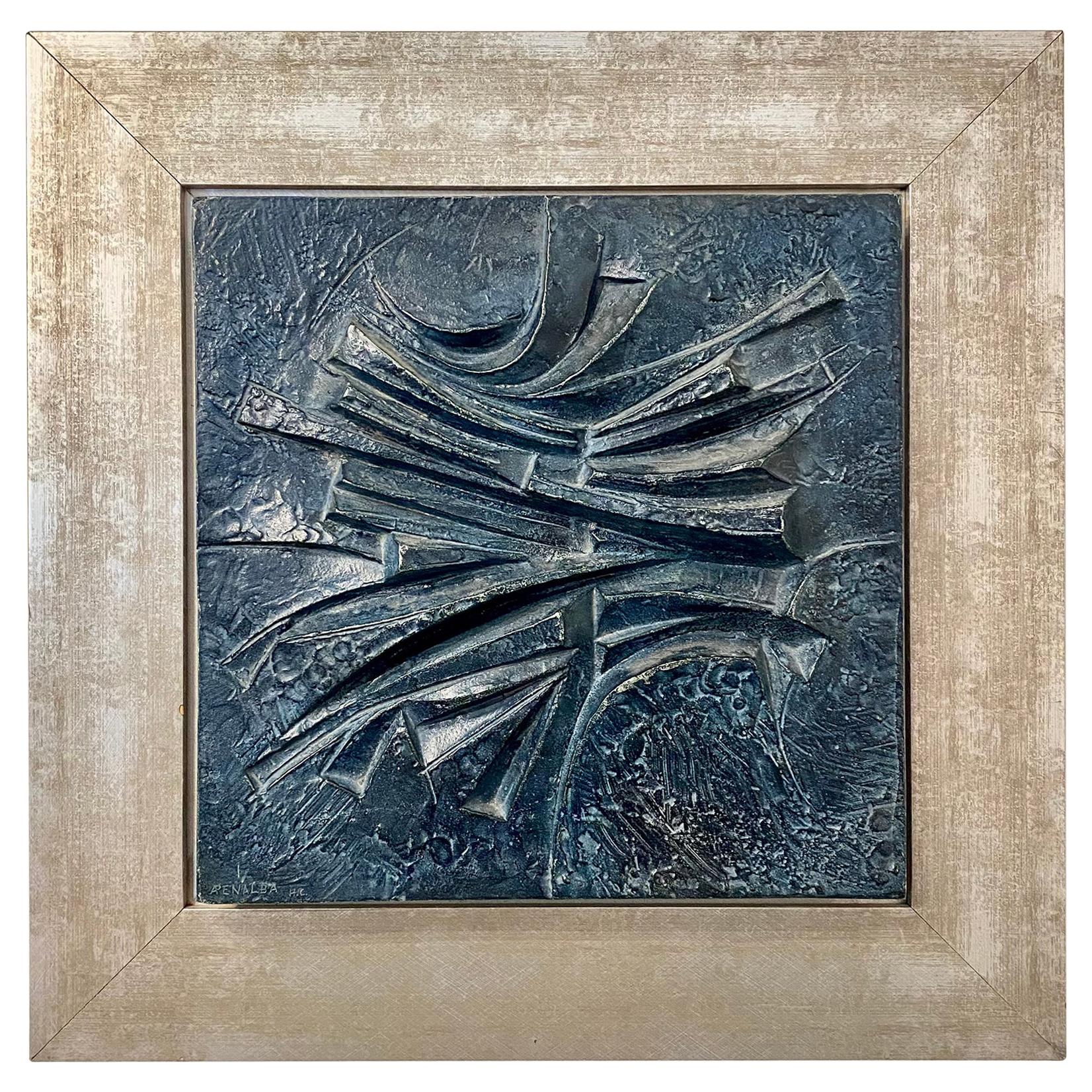 Stunning Bas Relief by Alicia Penalba in Metal Alloy