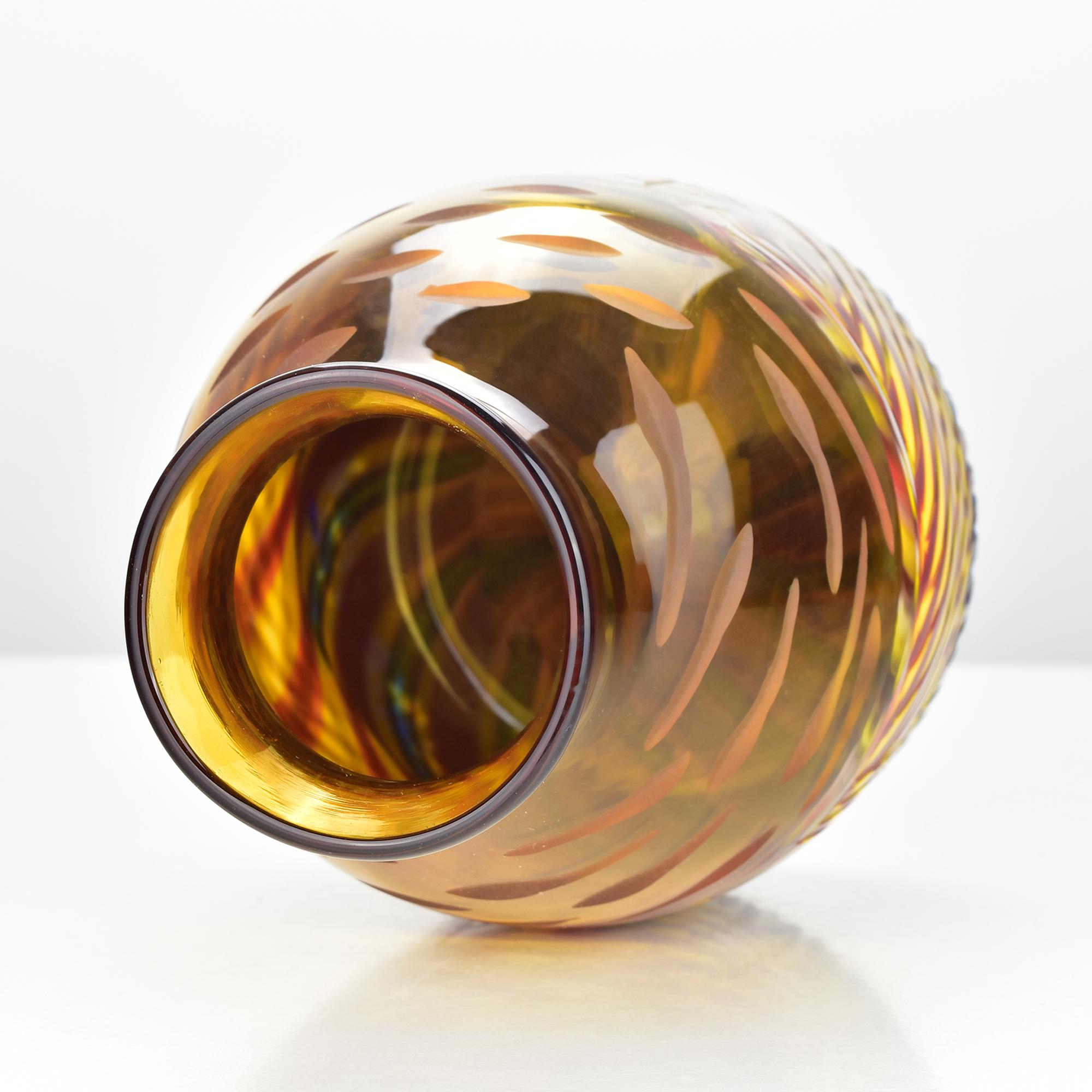 Stupefacente vaso Battuto dello Studio Salvatore Murano Italia In condizioni buone in vendita a Bad Säckingen, DE