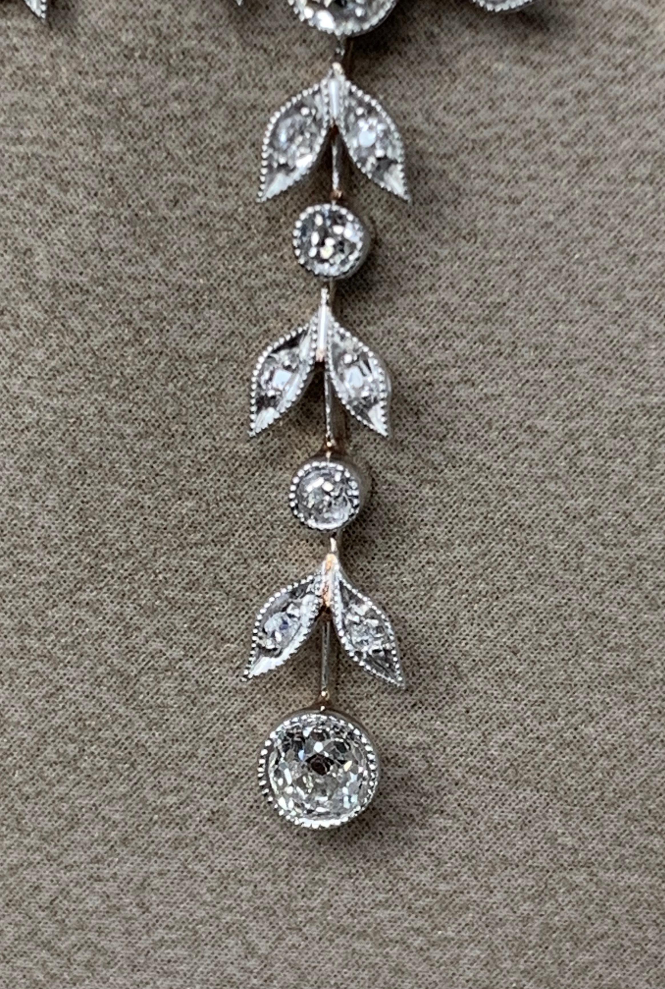 Stunning Belle Epoque Diamond Pendant In Good Condition For Sale In Zurich, Zollstrasse
