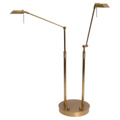 Stunning Ben Demmers Brass double l table lamp 1980s