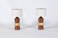 Stunning Bergboms Bitossi Ceramic Glazed Table Lamps * Free Worldwide Delivery