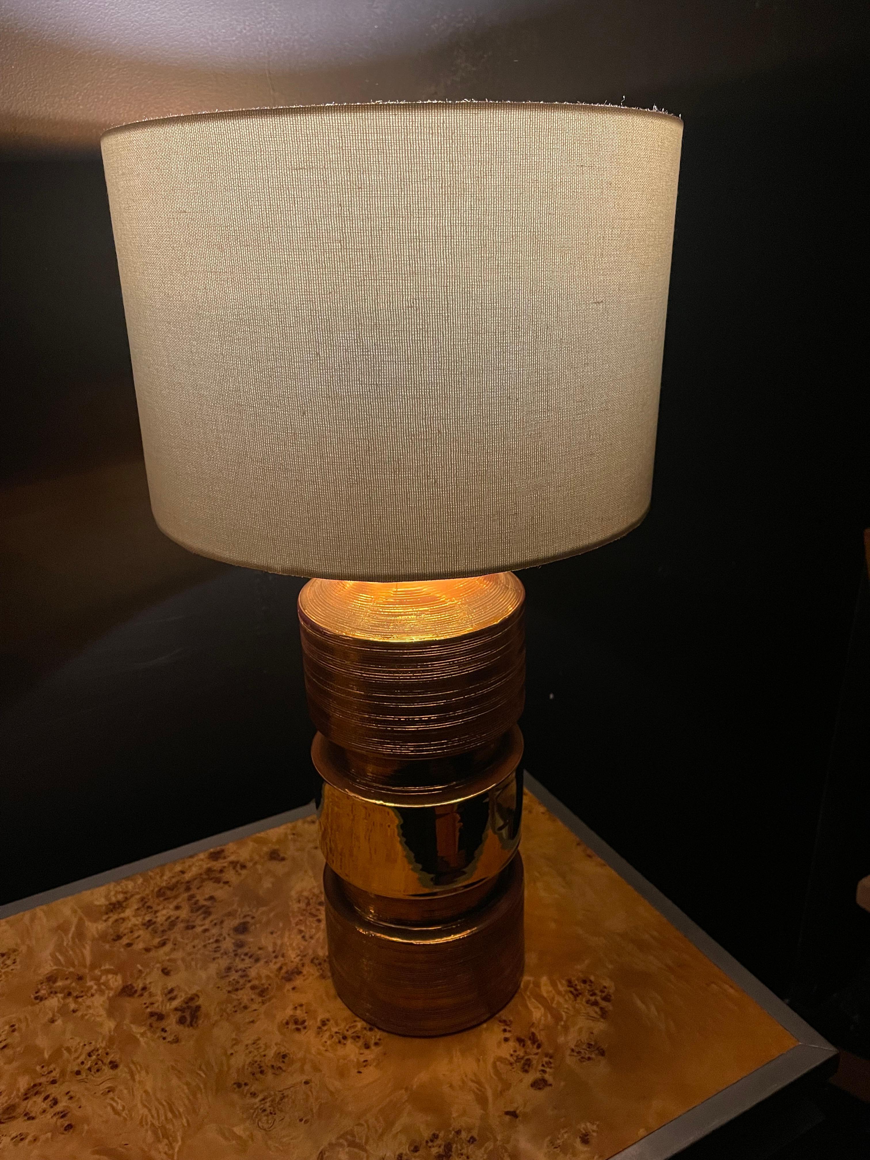 Atemberaubende Bergboms Bitossi Keramik-Tischlampen mit Glasur, glasiert, weltweit kostenloser Lieferung (Moderne der Mitte des Jahrhunderts) im Angebot