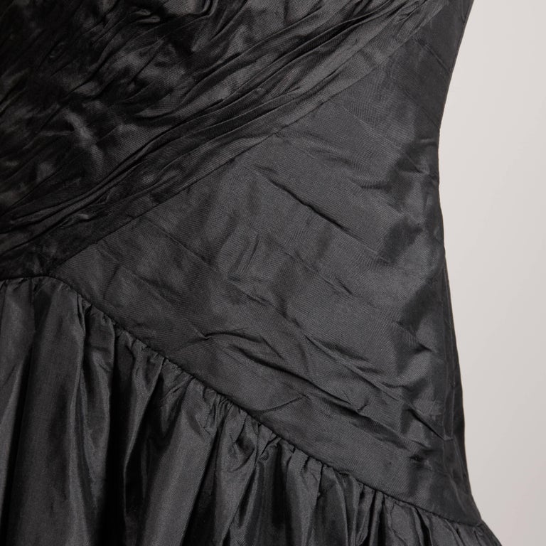 Stunning Bergdorf Goodman on the Plaza Vintage Black Silk Evening Gown ...