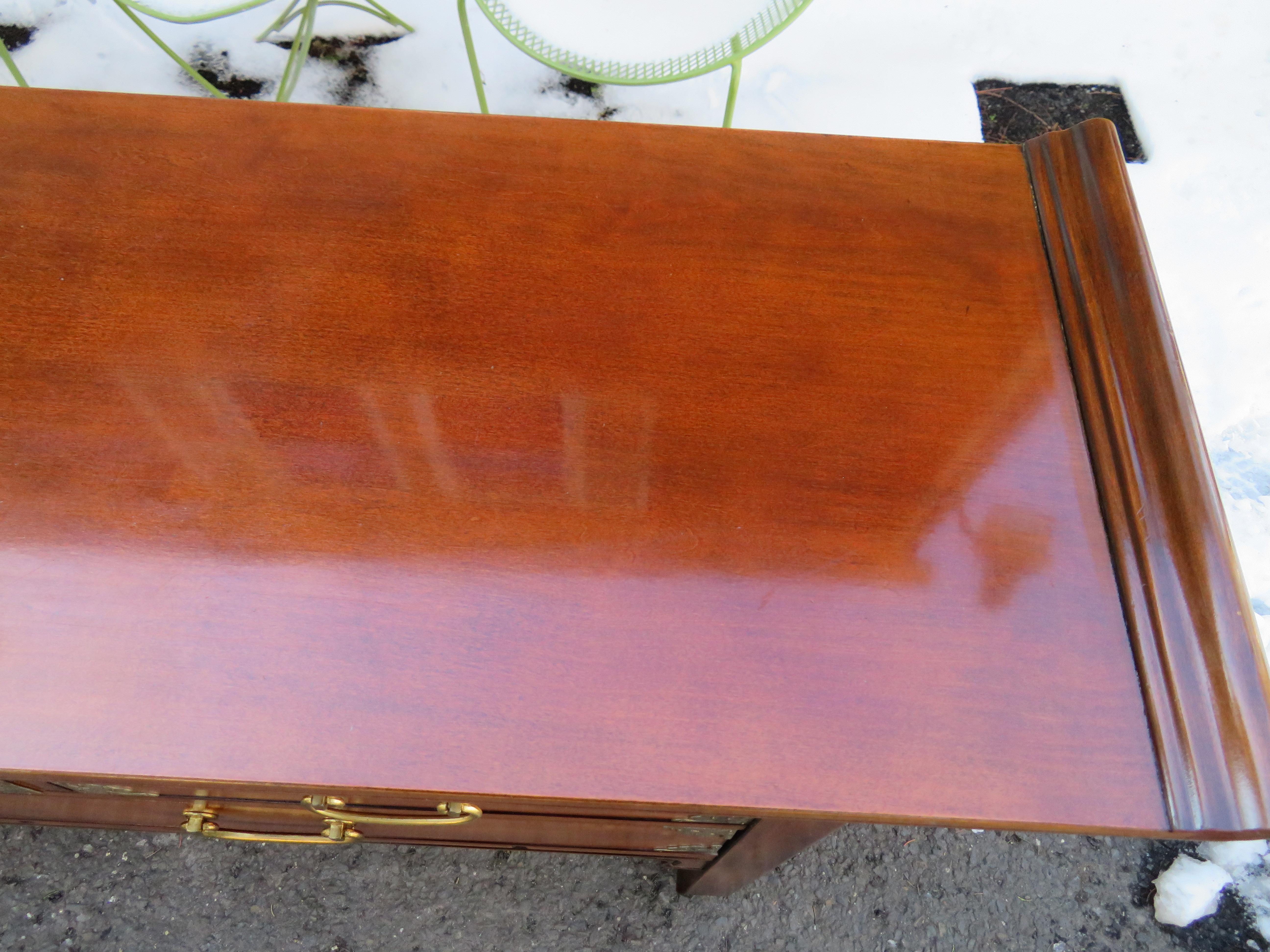 Stunning Bernhardt Asian Chinoiserie Alter Table Console Campaign Midcentury For Sale 8