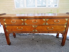 Stunning Bernhardt Asian Chinoiserie Alter Table Console Campaign Midcentury