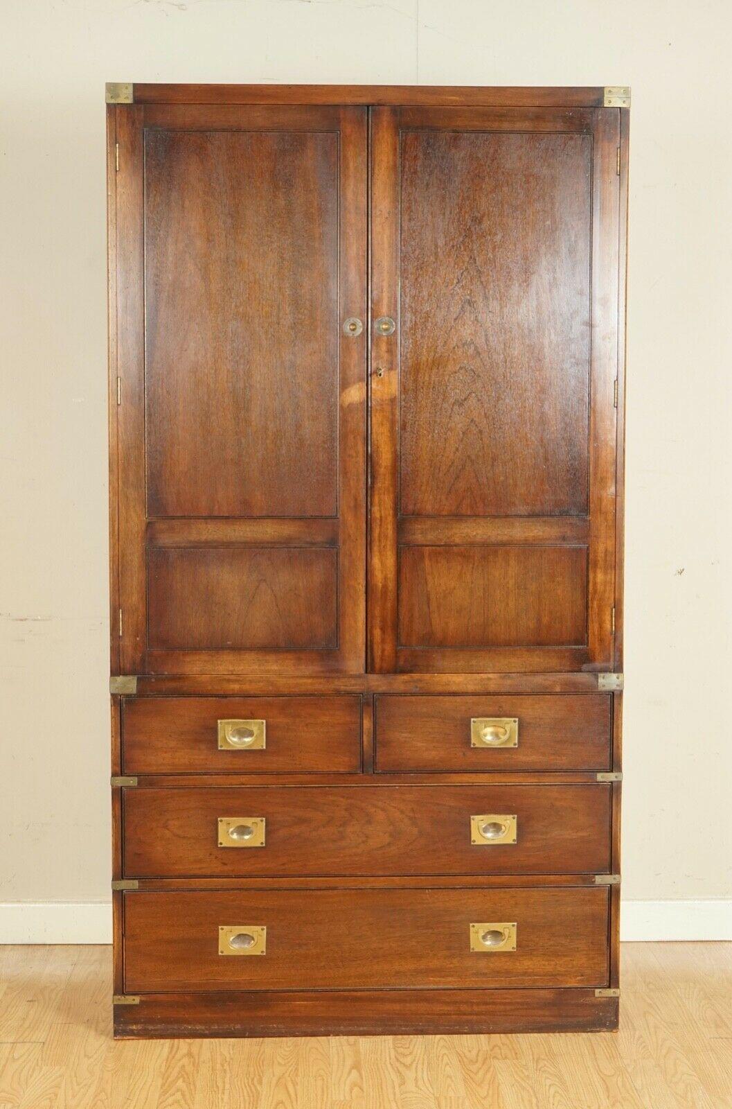 We are so excited to present to you this outstanding Bevan Funnel Military Campaign Wardrobe.

The wardrobe features a rail inside to hang your clothes, a removable shelf which was put by the previous owner as she used it to store her books and
