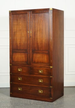STUNNING BEVAN FUNELL MILITARY CAMPAIGN WARDROBE CABINET WITH BRASS FiTTINGS