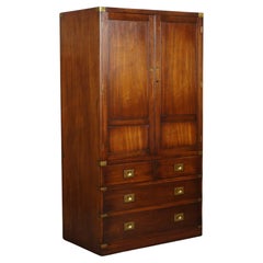 STUNNING BEVAN FUNELL MILITARY CAMPAIGN WARDROBE CABINET WITH BRASS FiTTINGS