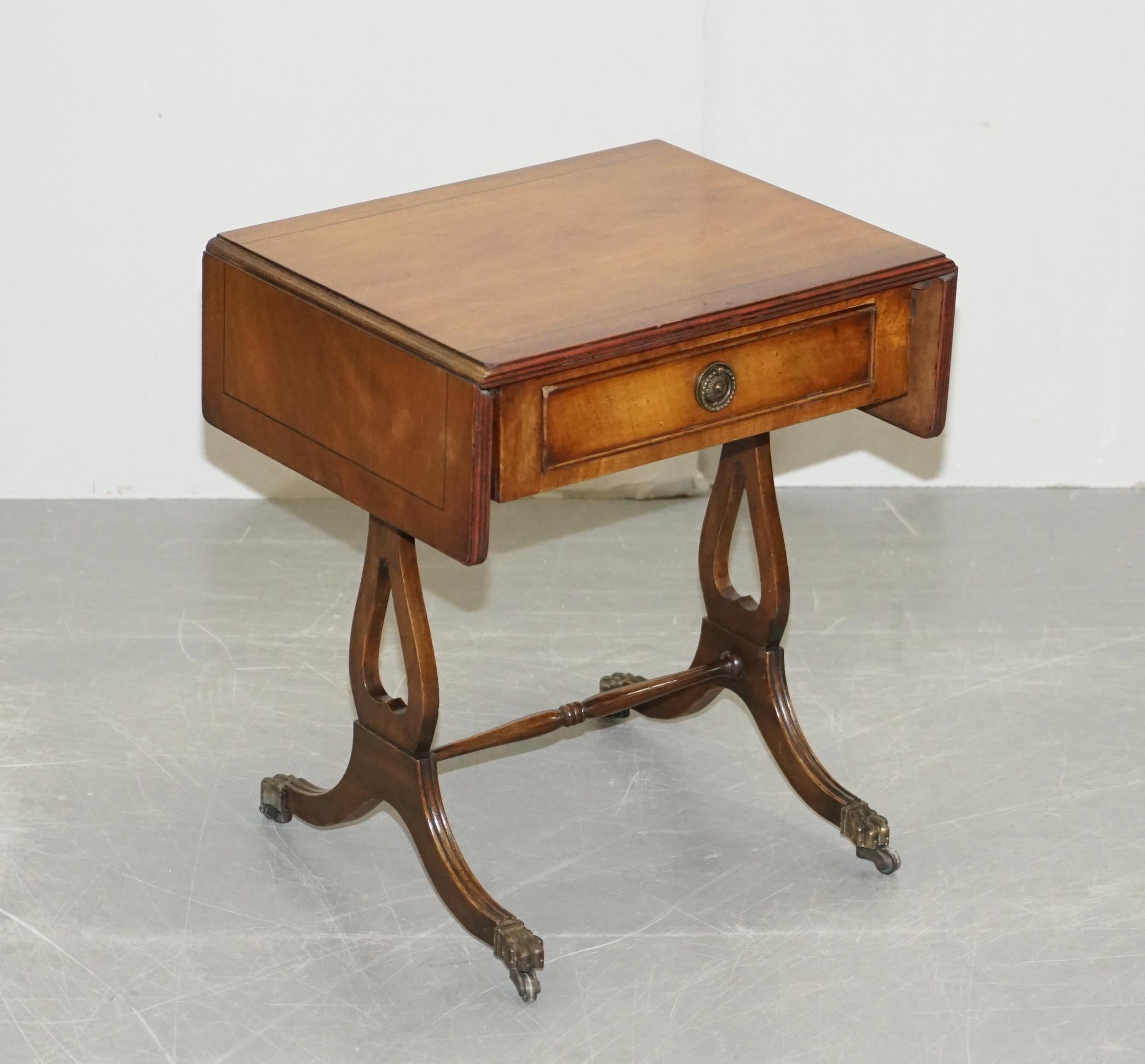We are delighted to offer for sale this lovely condition vintage Bevan Funnell light walnut extending side table

This is a very well made and versatile piece with a timber patina to die for, I have never seen one in this quality walnut