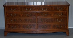 Stunning Bevan Funnell Vintage Burr Figured Yew Wood Sideboard Chest of Drawers