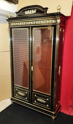Stunning Big Boulle Bookcase Vitrine Napoleon III, France, 1860