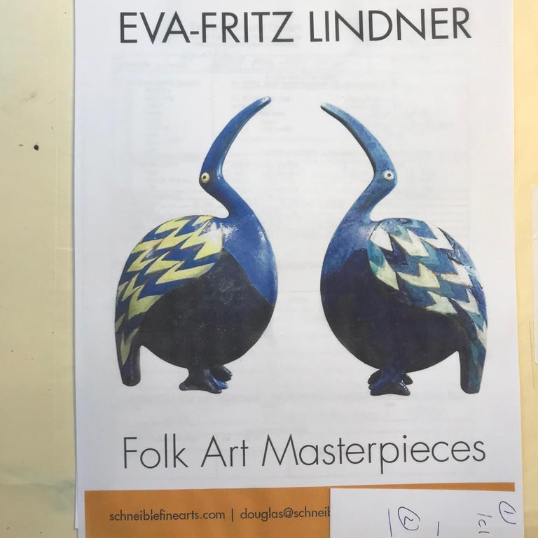 Big Rabbit Hand Painted Master Artisan Eva Fritz-Lindner For Sale 4