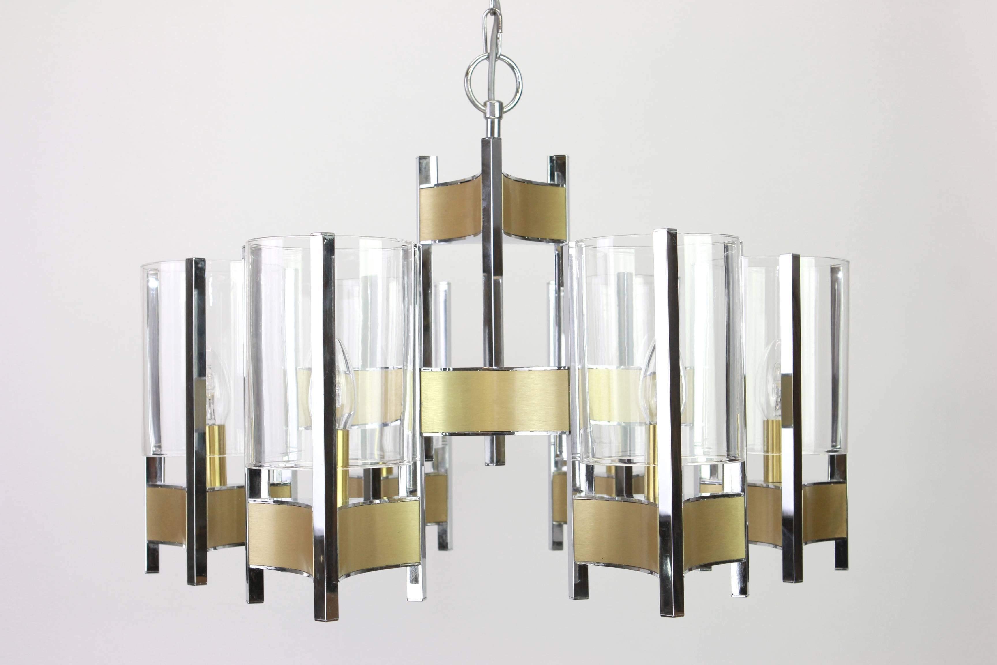 Mid-Century Modern Stunning Big Sciolari Roma Chandelier, Italy, 1960s