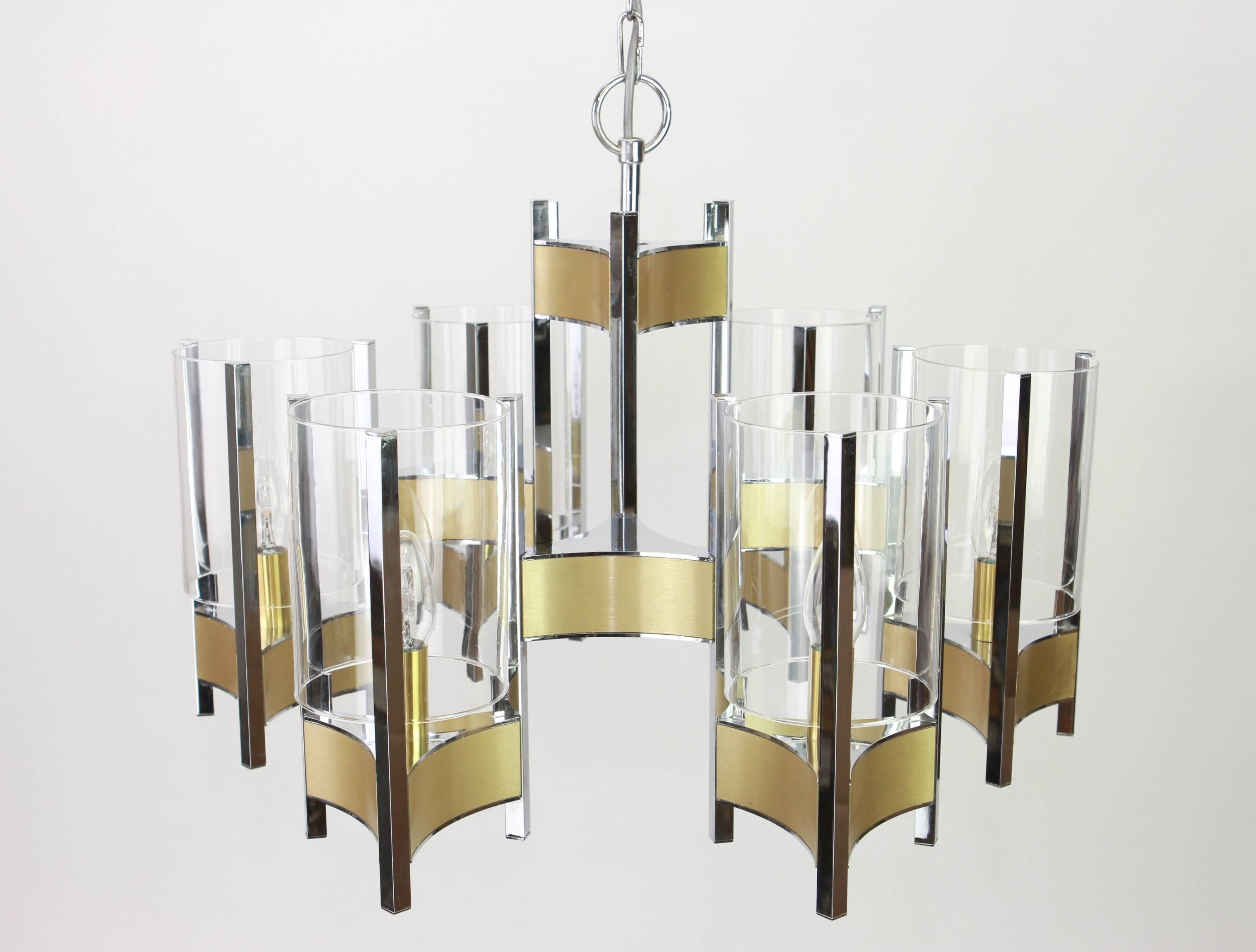 Stunning Big Sciolari Roma Chandelier, Italy, 1960s In Good Condition In Aachen, NRW