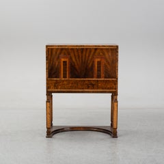 Stunning Birch Desk from the 1920s, Key Included