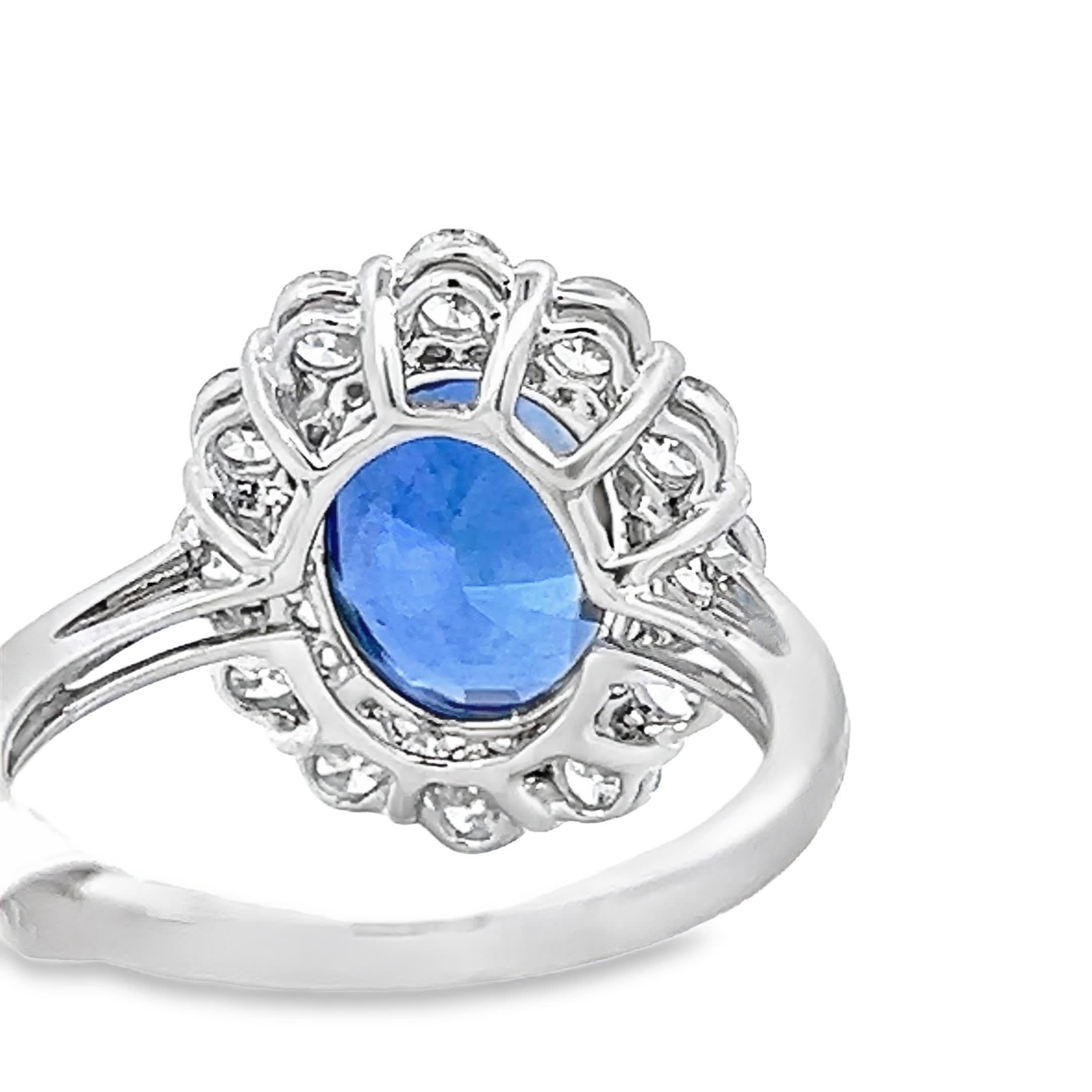 Stunning Blue Gemstone Ring In New Condition For Sale In Great Neck Plaza, NY
