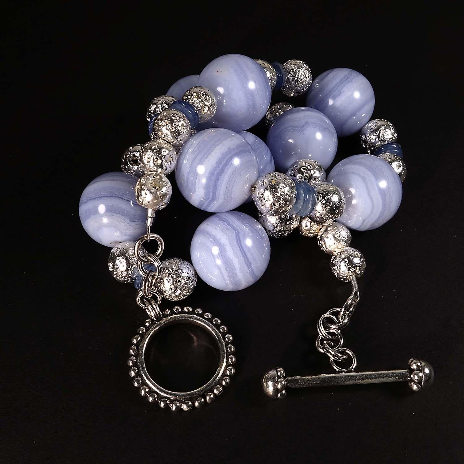 Stunning Blue Lace Agate Necklace 7