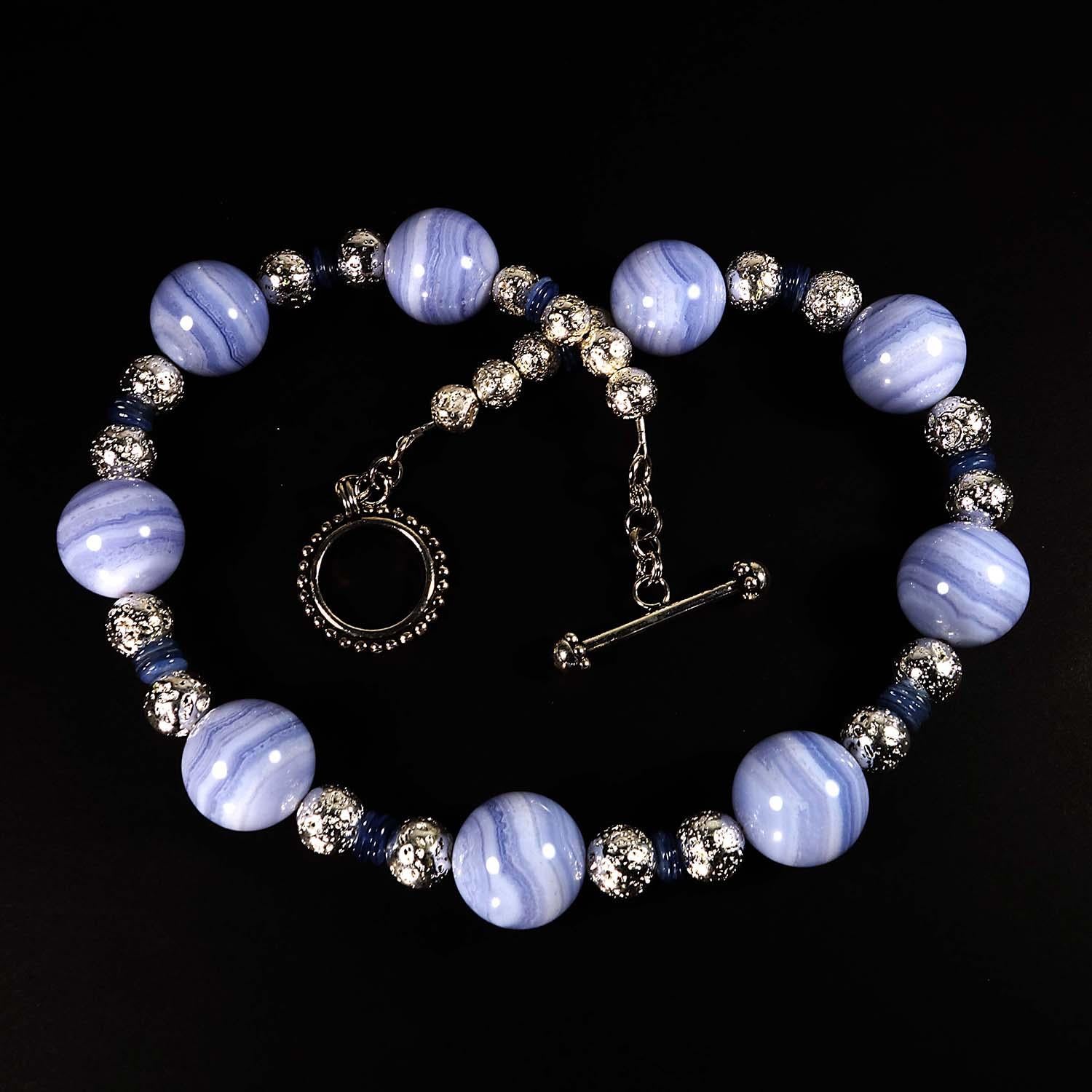 Stunning Blue Lace Agate Necklace 2