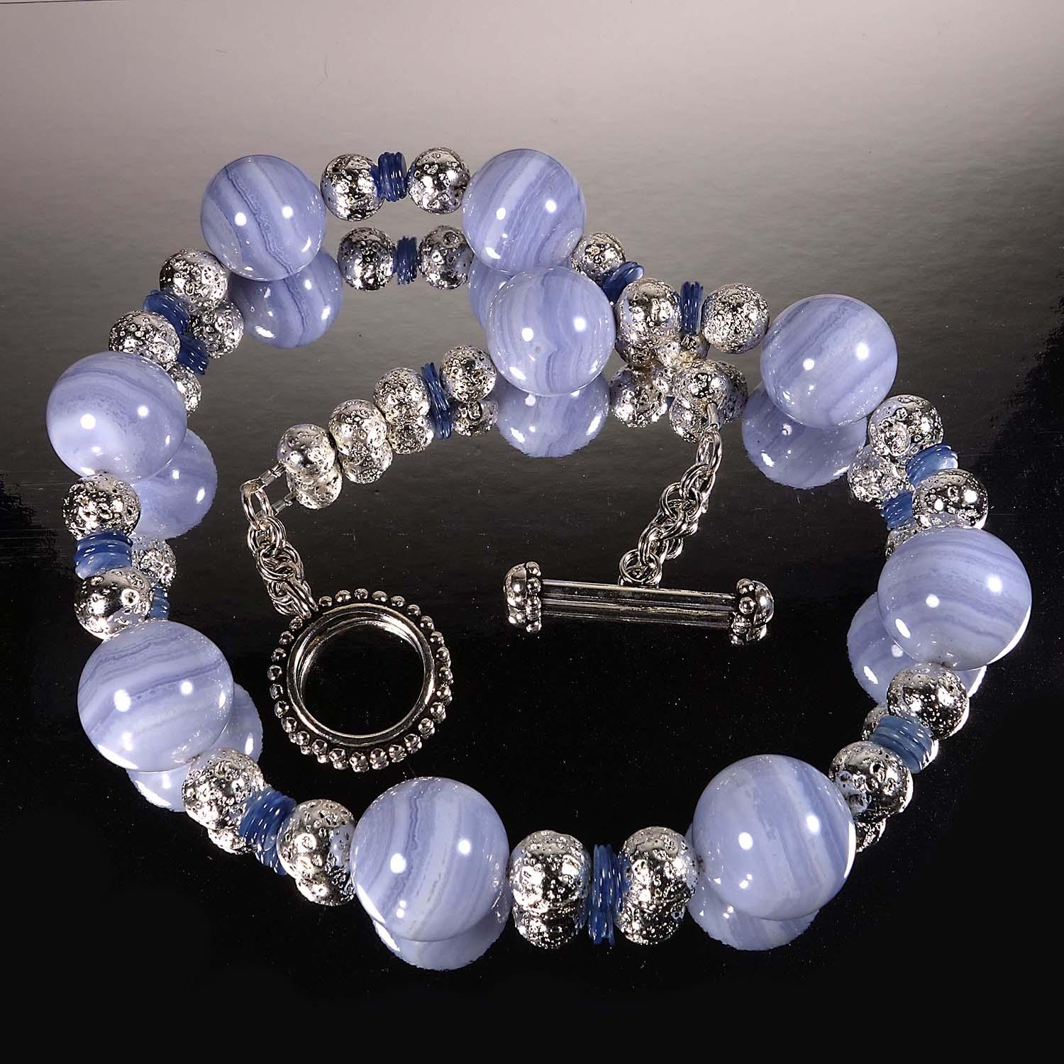 Stunning Blue Lace Agate Necklace 4