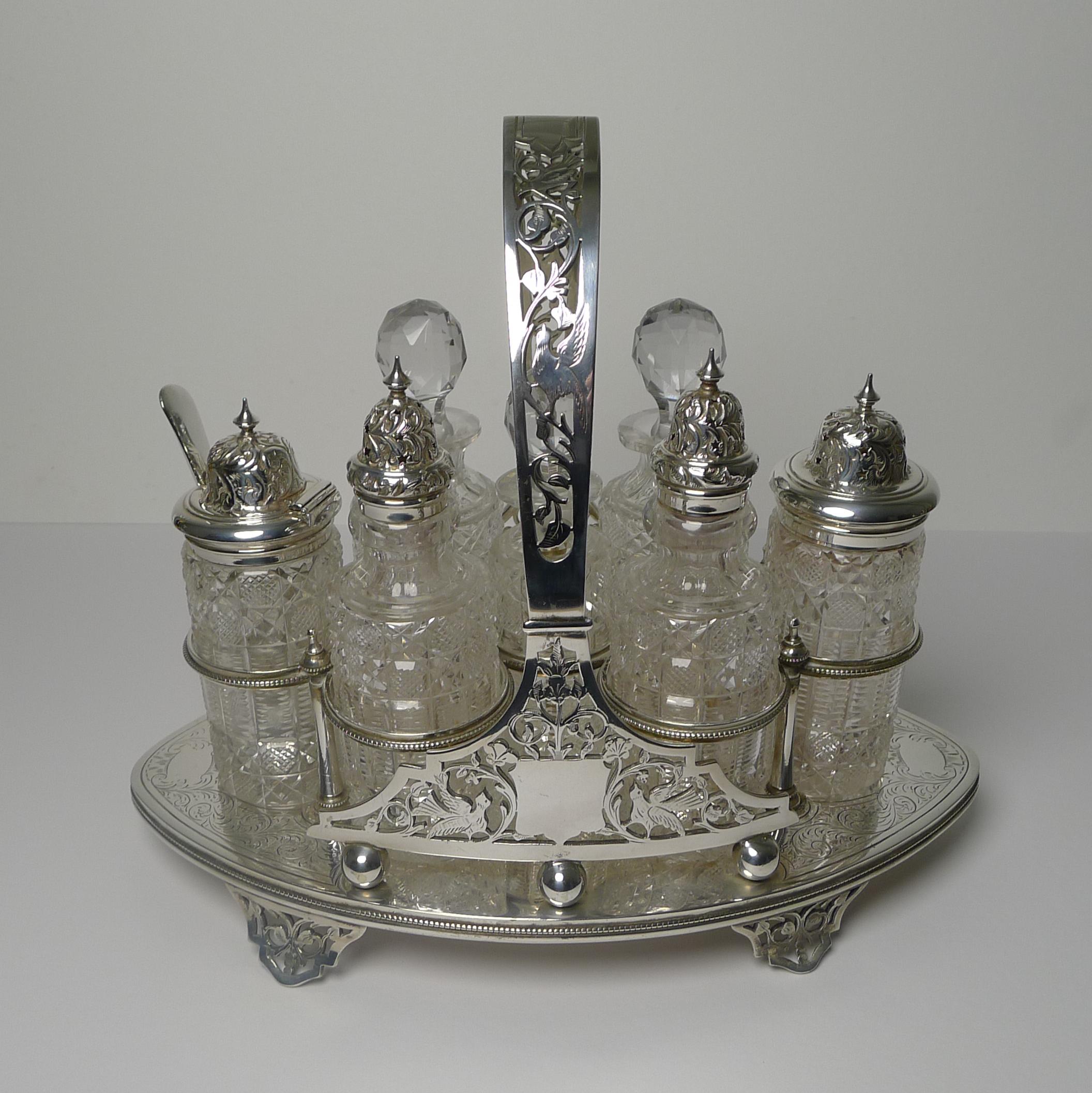 Stunning Boardman & Glossop Table Cruet, circa 1895 In Good Condition For Sale In Bath, GB