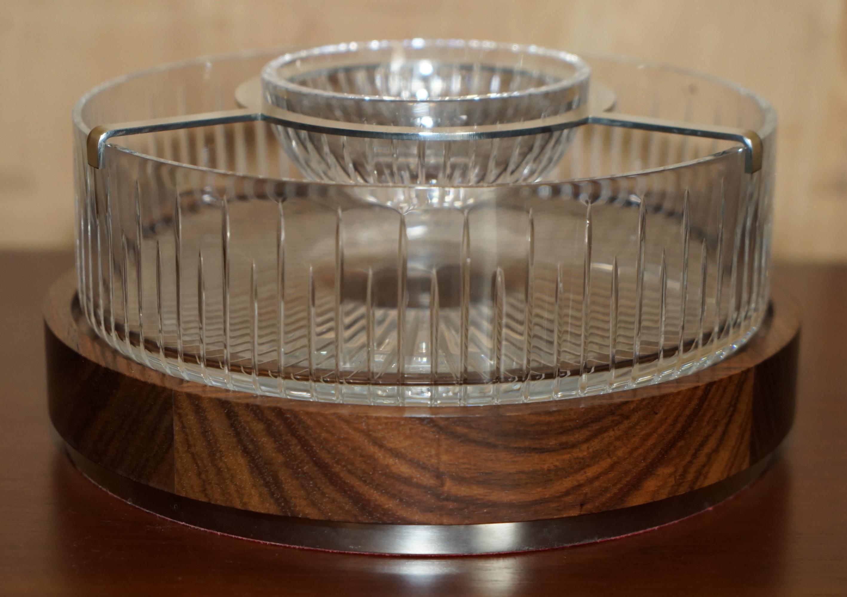 STUNNING BRAND NEW IN THE BOX ViSCOUNT DAVID LINLEY CUT GLASS CRYSTAL CAVIAR SET im Angebot 4