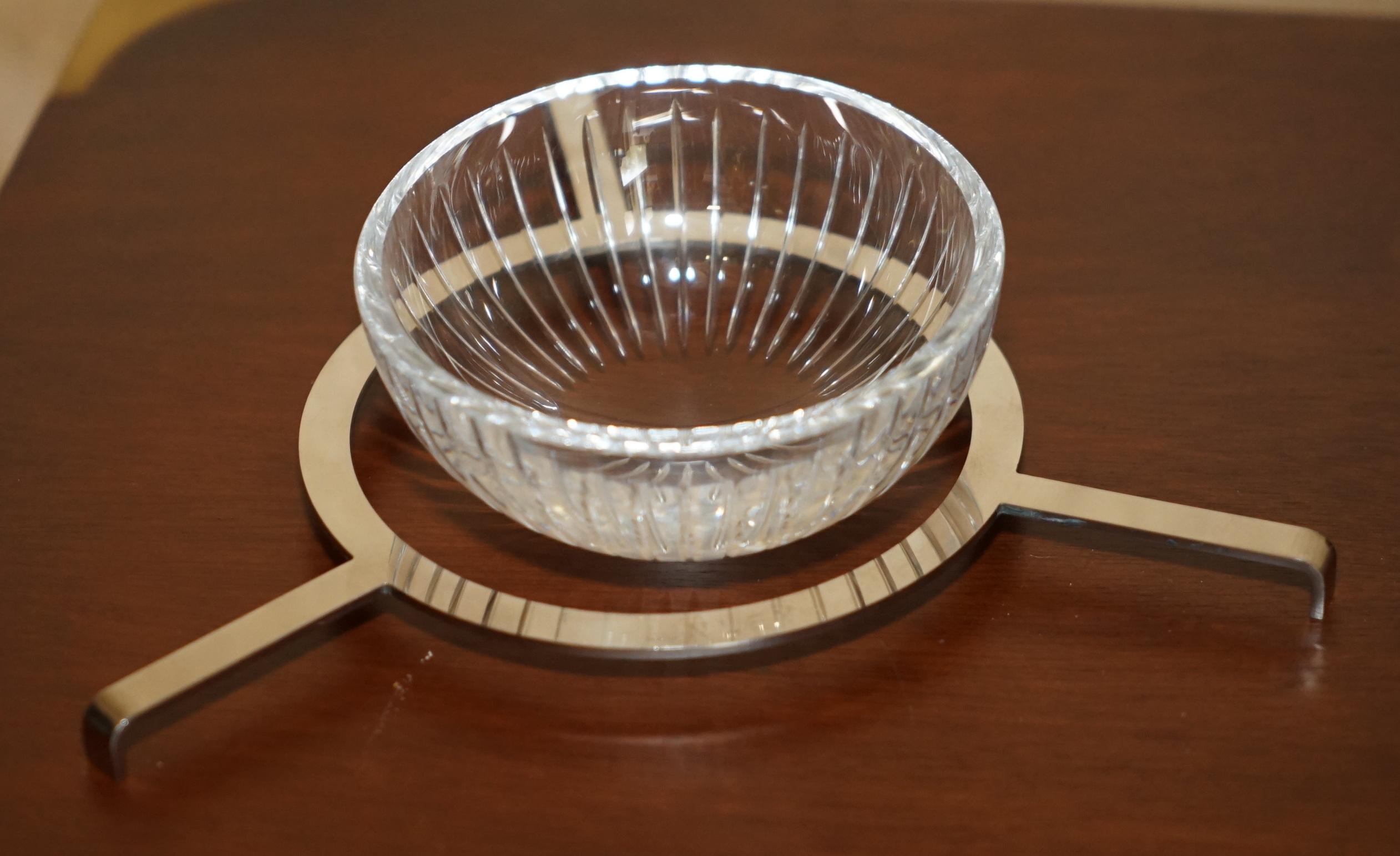 STUNNING BRAND NEW IN THE BOX ViSCOUNT DAVID LINLEY CUT GLASS CRYSTAL CAVIAR SET im Angebot 5