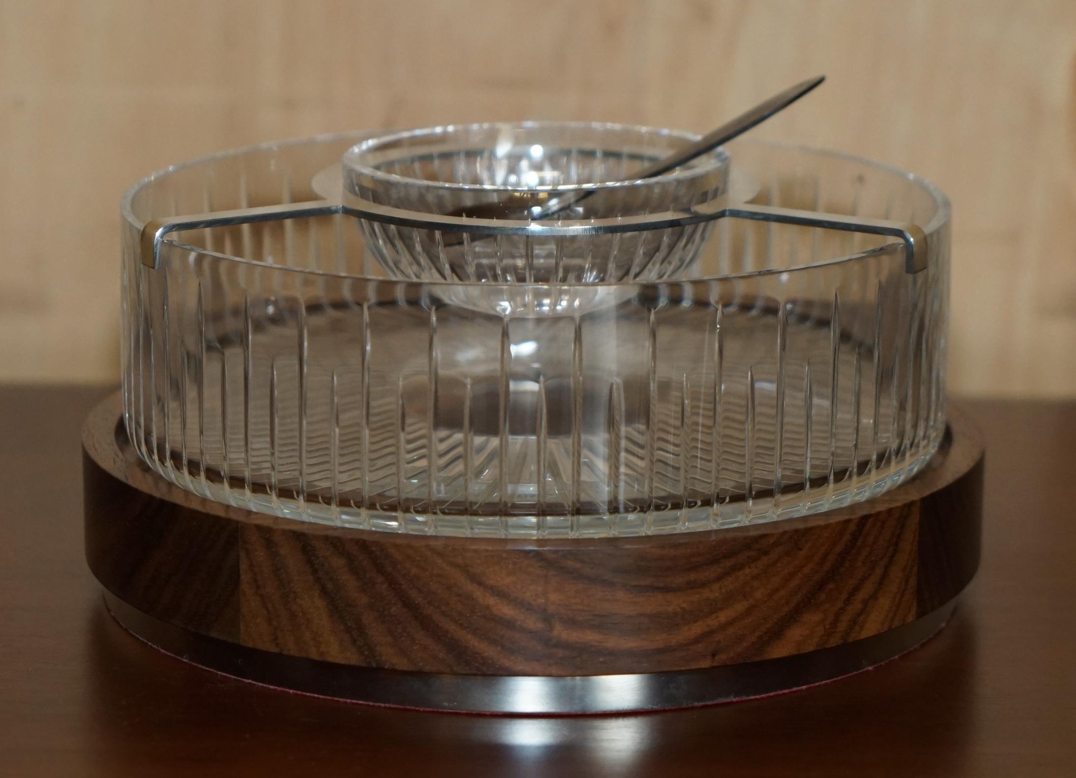 STUNNING BRAND NEW IN THE BOX ViSCOUNT DAVID LINLEY CUT GLASS CRYSTAL CAVIAR SET im Zustand „Gut“ im Angebot in West Sussex, Pulborough